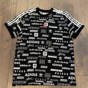 Adidas T-Shirt / Size: L / Color: Black and White